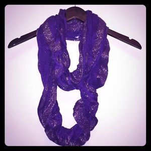 Purple and Gold Infinity Scarf